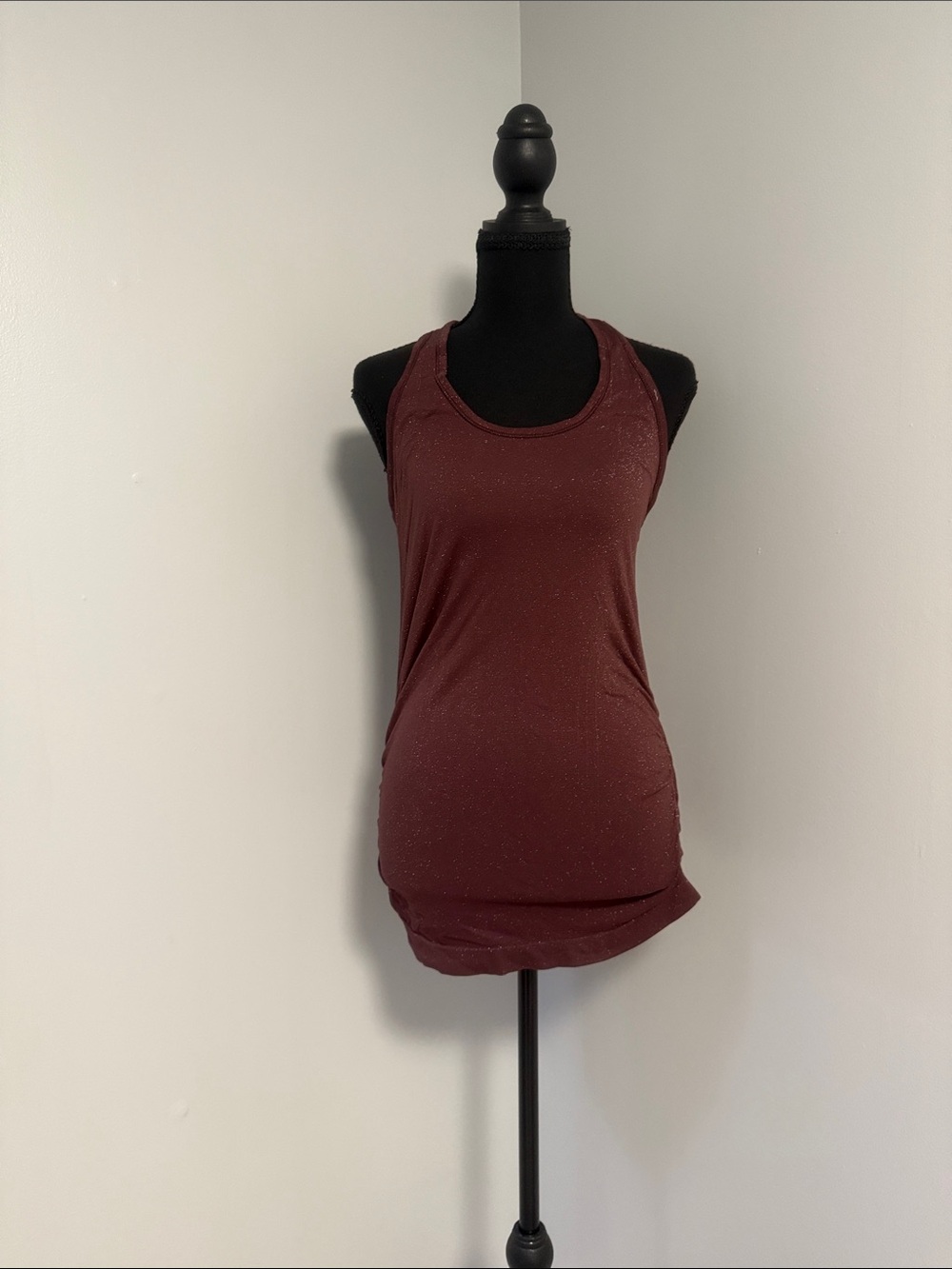 Athleta Maroon Racerback Tank with Side Ruching